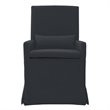 Pemberly Row Contemporary Wood Dining Armchair in Charcoal Gray