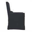 Pemberly Row Contemporary Wood Dining Armchair in Charcoal Gray