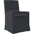 Pemberly Row Contemporary Wood Dining Armchair in Charcoal Gray