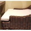 Pemberly Row Wicker Patio Dining Chair in Crocodile Green Rattan