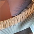 Pemberly Row Contemporary Wicker Patio Left Loveseat in Kubu Gray