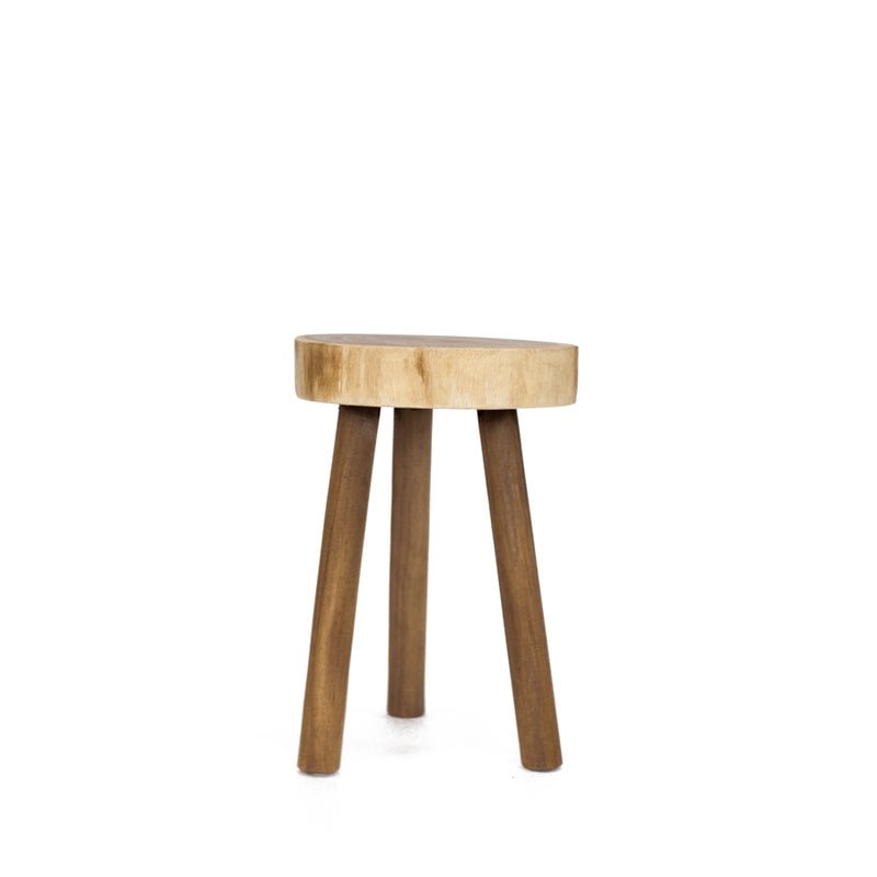 Pemberly Row Modern / Contemporary Wood Stool in Natural Finish