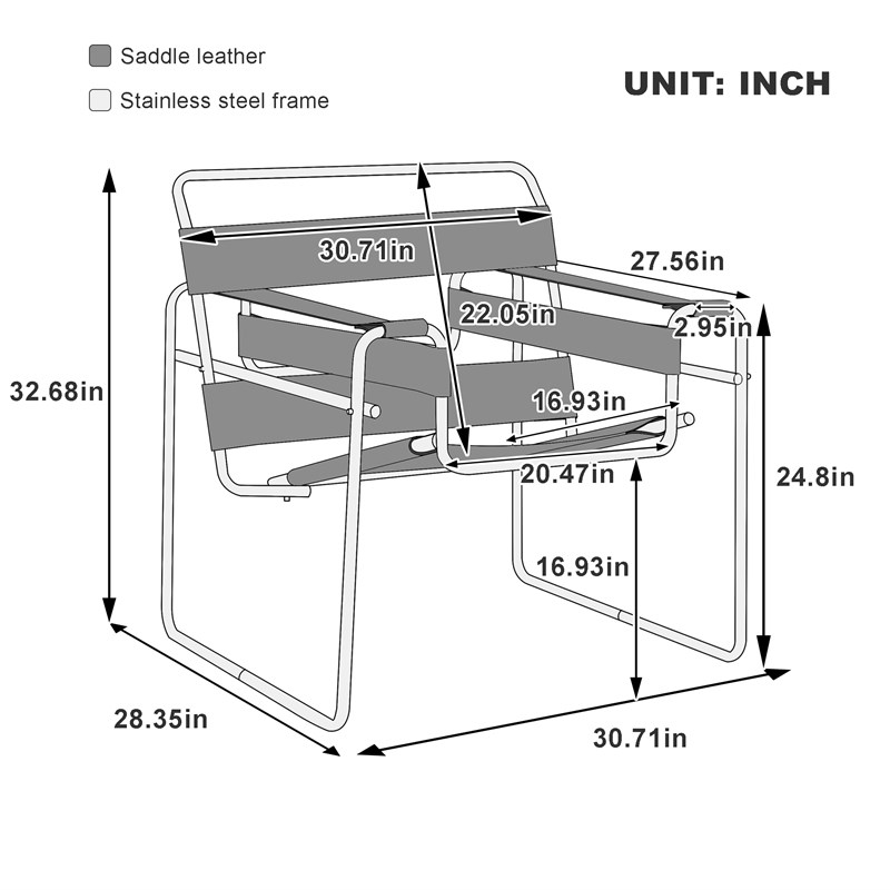 Pemberly Row Leather Club Chair Steel Frame Armchair in Black (Set of 2)