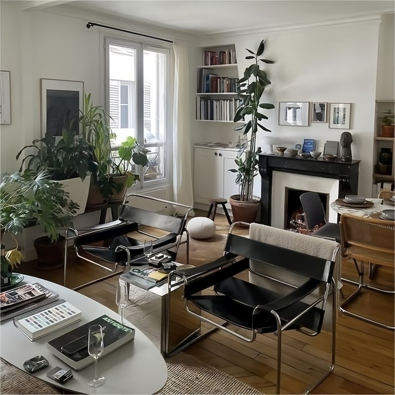 Pemberly Row Leather Club Chair Steel Frame Armchair in Black (Set of 2)