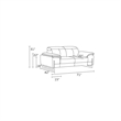 Pemberly Row Genuine Italian Leather Upholstered Sofa Set in Dark Gray