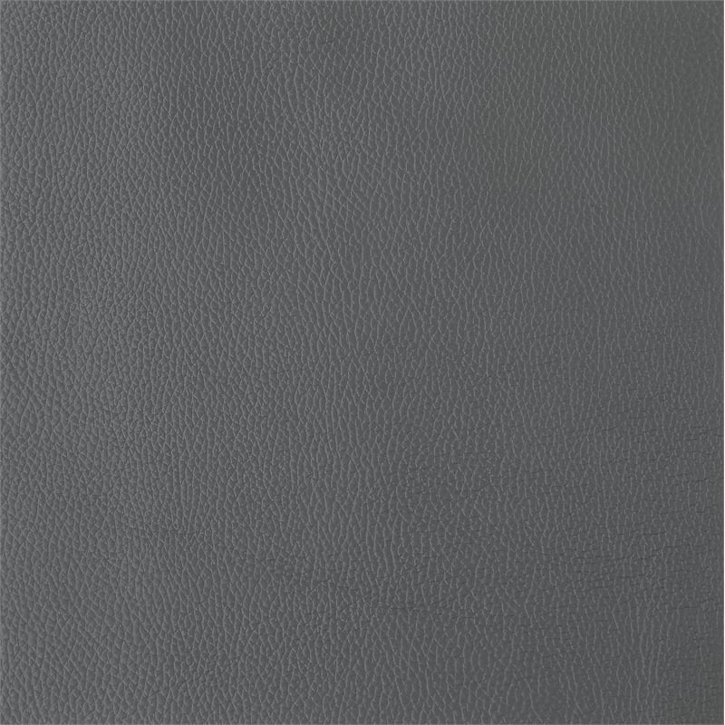 Pemberly Row Genuine Italian Leather Upholstered Sofa Set in Dark Gray
