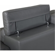 Pemberly Row Genuine Italian Leather Sofa & Loveseat Set in Dark Gray