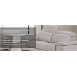 Pemberly Row Genuine Italian Leather Sofa & Loveseat Set in Dark Gray