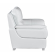Pemberly Row Contemporary Leather Upholstered Sofa Set in White