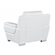 Pemberly Row Contemporary Leather Upholstered Sofa Set in White