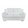 Pemberly Row Contemporary Leather Upholstered Sofa Set in White