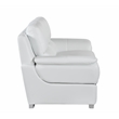 Pemberly Row Contemporary Leather Upholstered Sofa Set in White