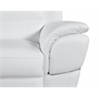 Pemberly Row Contemporary Leather Upholstered Sofa Set in White