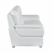 Pemberly Row Contemporary Leather Upholstered Sofa Set in White