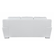 Pemberly Row Contemporary Leather Upholstered Sofa Set in White
