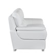 Pemberly Row Modern Leather Upholstered Sofa & Loveseat Set in White