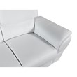 Pemberly Row Modern Leather Upholstered Sofa & Loveseat Set in White