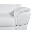 Pemberly Row Modern Leather Upholstered Sofa & Loveseat Set in White