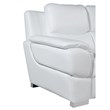 Pemberly Row Modern Leather Upholstered Sofa & Loveseat Set in White