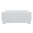 Pemberly Row Modern Leather Upholstered Sofa & Loveseat Set in White