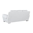 Pemberly Row Modern Leather Upholstered Sofa & Loveseat Set in White