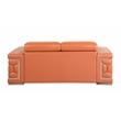 Pemberly Row Genuine Italian Leather Sofa and Loveseat Set in Camel Brown