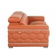 Pemberly Row Genuine Italian Leather Sofa and Loveseat Set in Camel Brown