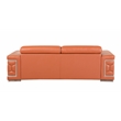 Pemberly Row Genuine Italian Leather Sofa and Loveseat Set in Camel Brown
