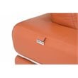 Pemberly Row Modern Italian Leather Upholstered Sofa Set in Camel Brown