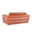Pemberly Row Modern Italian Leather Upholstered Sofa Set in Camel Brown