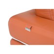 Pemberly Row Modern Italian Leather Sofa and Loveseat Set in Brown