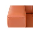 Pemberly Row Modern Italian Leather Sofa and Loveseat Set in Brown