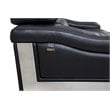 Pemberly Row Genuine Italian Leather Upholstered Sofa Set in Black