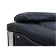 Pemberly Row Genuine Italian Leather Upholstered Sofa Set in Black