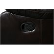 Pemberly Row Modern Faux Leather Reclining Sectional in Brown