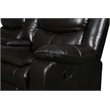Pemberly Row Modern Faux Leather Reclining Sectional in Brown