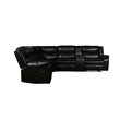 Pemberly Row Modern Faux Leather Reclining Sectional in Brown