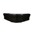 Pemberly Row Modern Faux Leather Reclining Sectional in Brown