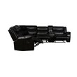 Pemberly Row Modern Faux Leather Reclining Sectional in Brown