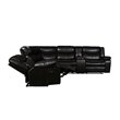 Pemberly Row Modern Faux Leather Reclining Sectional in Brown