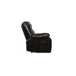 Pemberly Row Modern Faux Leather Reclining Sectional in Brown