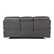 Pemberly Row Modern Faux Leather Power Reclining Sofa in Gray
