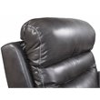 Pemberly Row Modern Faux Leather Power Reclining Sofa in Gray