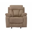 Pemberly Row Modern Transitional Microfiber Fabric Chair in Beige