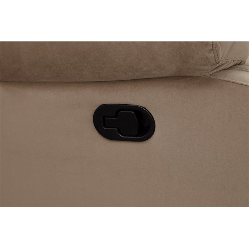 Pemberly Row Modern Transitional Microfiber Fabric Chair in Beige