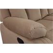 Pemberly Row Modern Transitional Microfiber Fabric Chair in Beige