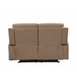Pemberly Row Transitional Microfiber Fabric Loveseat in Beige