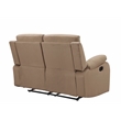 Pemberly Row Transitional Microfiber Fabric Loveseat in Beige