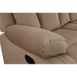 Pemberly Row Modern Transitional Microfiber Fabric Sofa in Beige