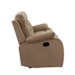 Pemberly Row Modern Transitional Microfiber Fabric Sofa in Beige
